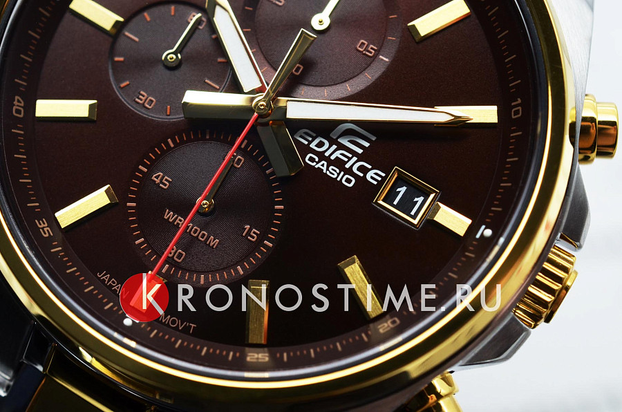 Часы Casio Edifice EFV-610SG-5A — коричневый, металл сталь