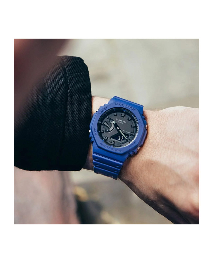 Часы Casio G-Shock GA-2100-2A — электронные, пластик карбон