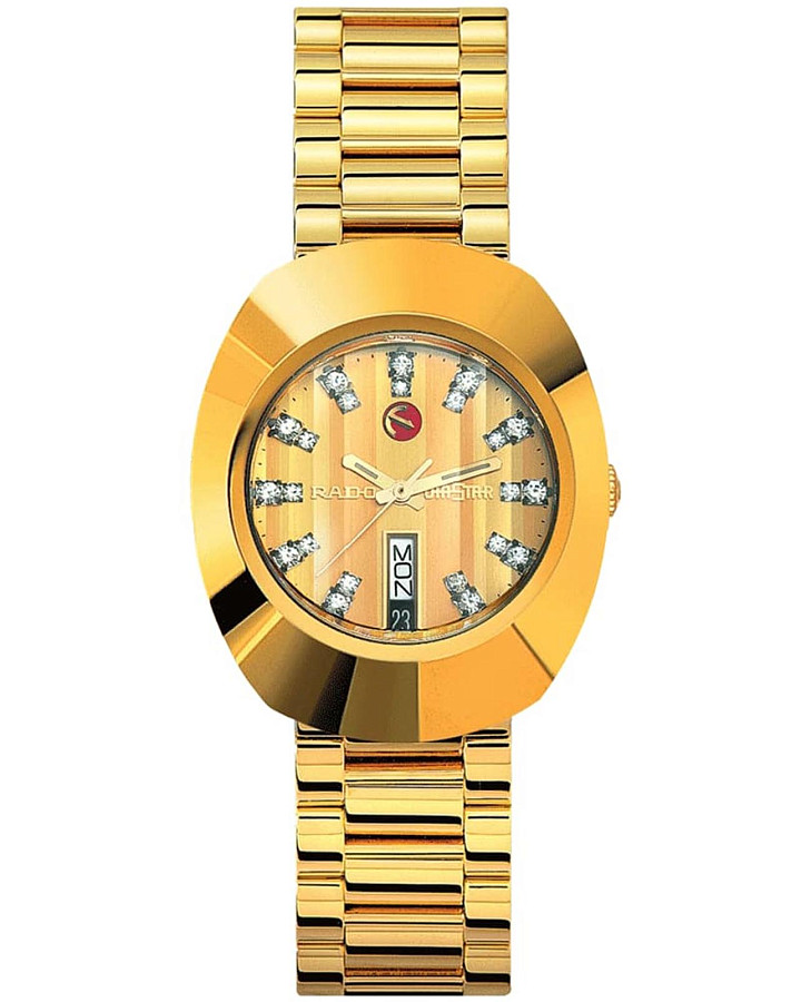 Часы Rado The Original Automatic Diamonds R12413804 — мужские, золотистый