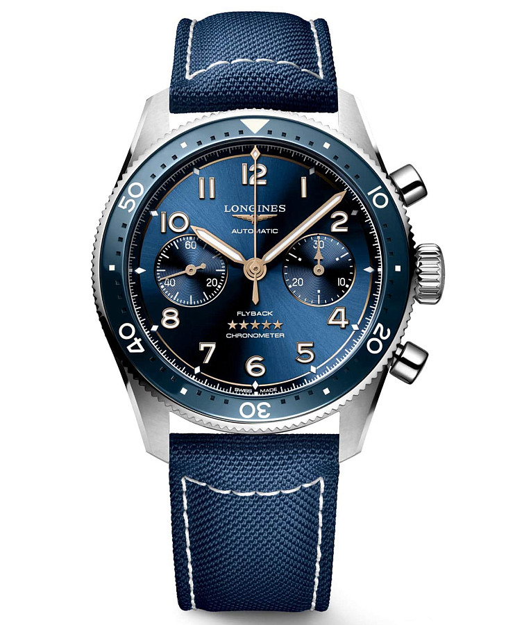 Часы Longines Spirit L3.821.4.93.2 — мужские, синий