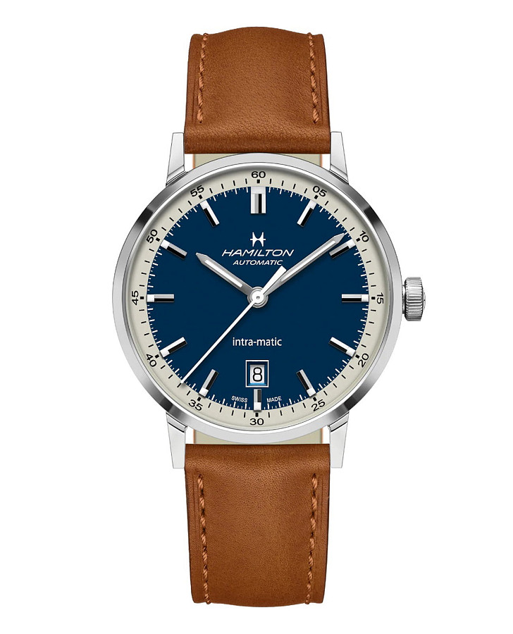 Часы Hamilton American Classic Intra-Matic Auto H38425540 — мужские, синий