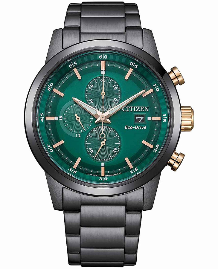 Часы Citizen Eco-Drive CA0746-85X — мужские, зеленый
