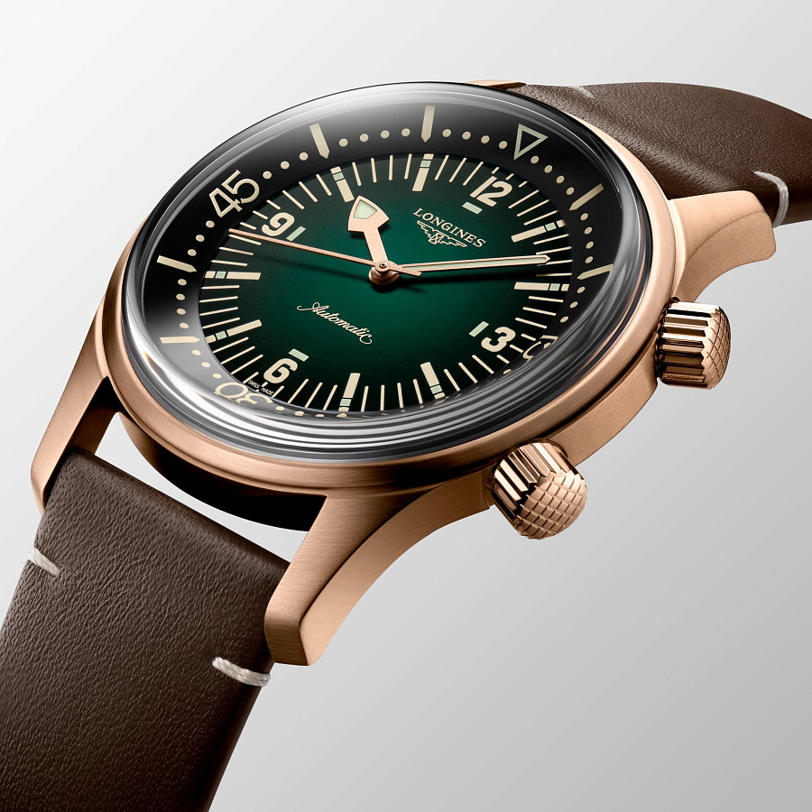 Часы Longines Legend Diver Watch L3.774.1.50.2 — мужские, коричневый