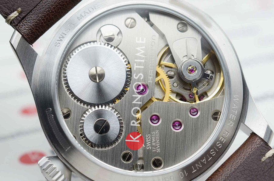 Часы Hamilton Khaki Aviation Pilot Pioneer H76719530 — мужские, кожаный