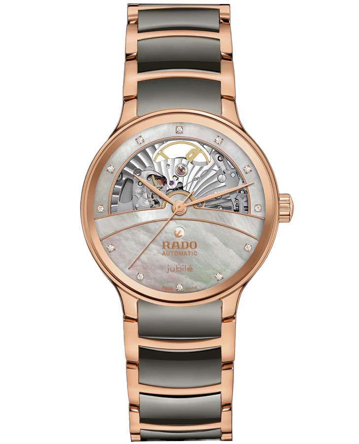 Часы Rado Centrix Automatic Diamonds Open Heart R30029912 — женские, перламутровый