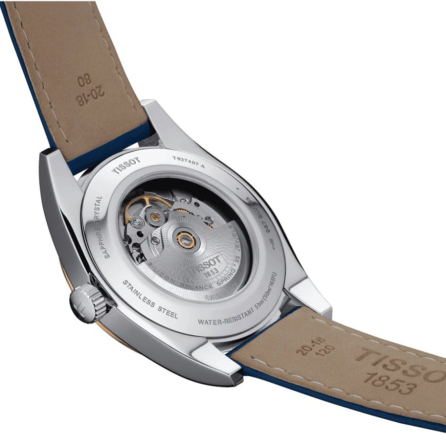Часы Tissot Gentleman Powermatic 80 Silicium 18K Gold T927.407.46.041.00 — артикул T9274074604100