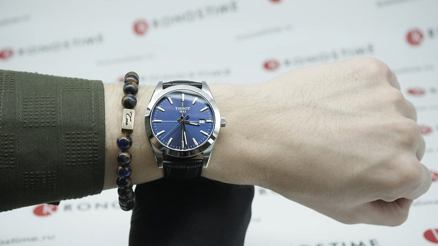 Часы Tissot Gentleman T127.410.16.041.01 — мужские, кожаный