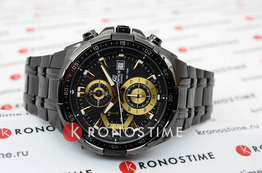 Часы Casio Edifice EFR-539BK-1AVUDF (EFR-539BK-1A) — Япония, кварцевые