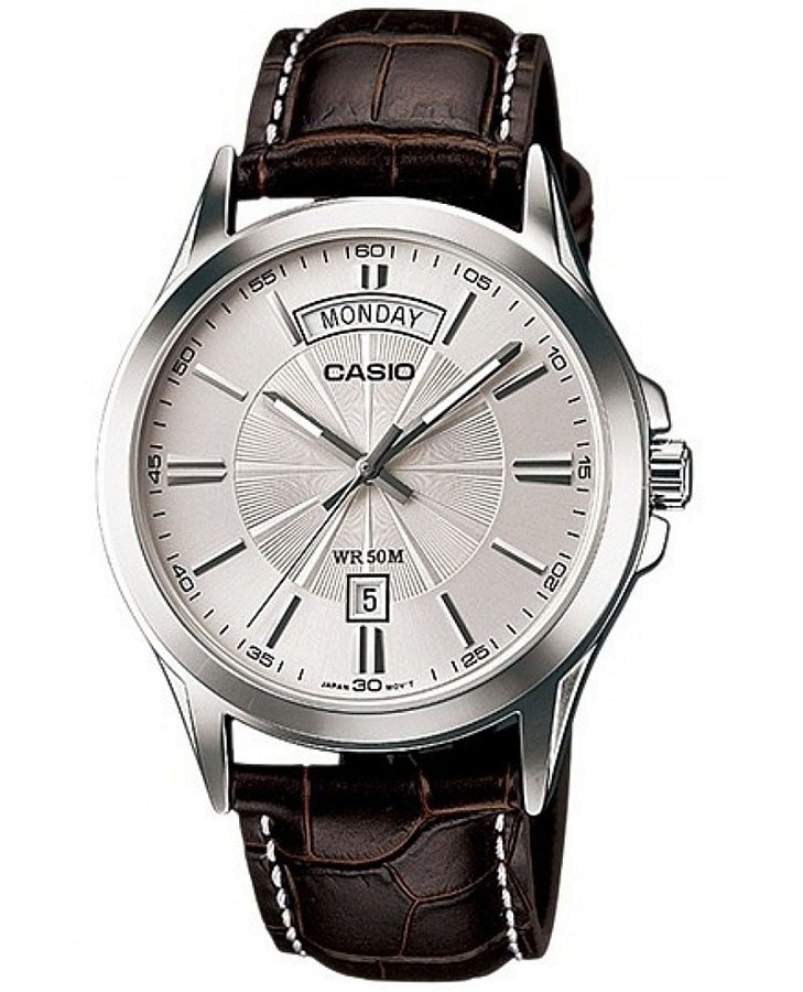 Часы Casio Collection MTP-1381L-7AVDF (MTP-1381L-7A) — мужские, серебристый