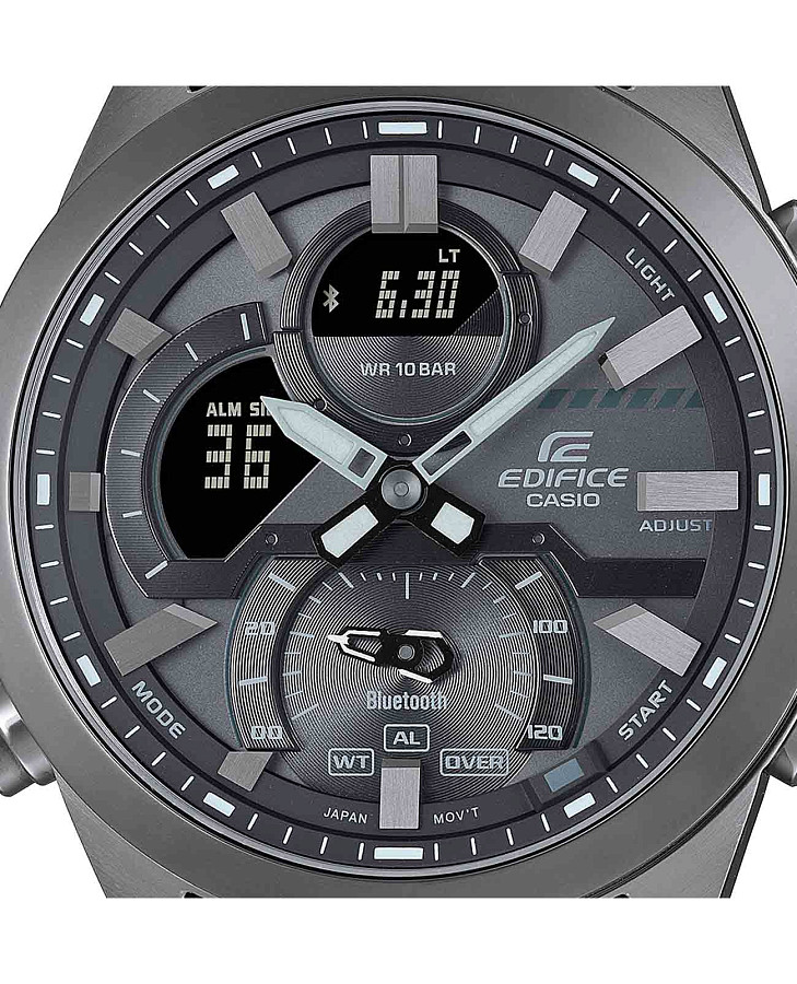 Часы Casio Edifice ECB-30DC-1BDF (ECB-30DC-1B) — кварцевые, сталь металл