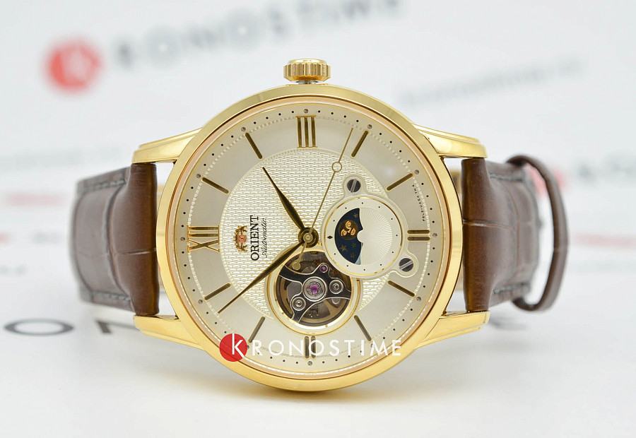 Часы Orient Sun And Moon RA-AS0010S (RN-AS0010S) — механические, металл сталь