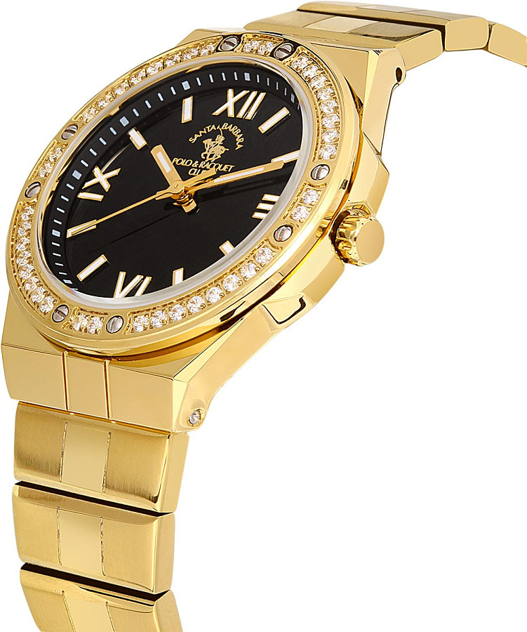 Часы Santa Barbara Polo & Racquet Club Luxury SB.1.10492-3 — кварцевые, металл латунь