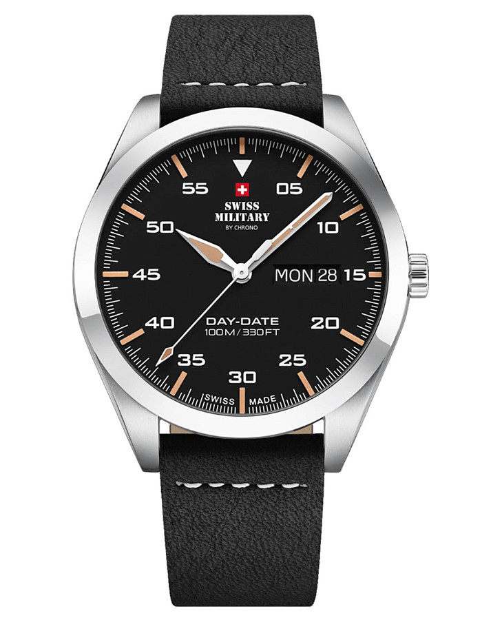 Часы Swiss Military by Chrono SM34087.04 — мужские, черный