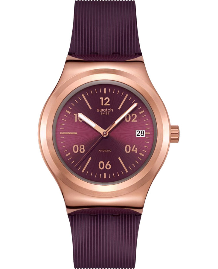 Часы Swatch Burgundy Story YIG401 — женские, бордовый