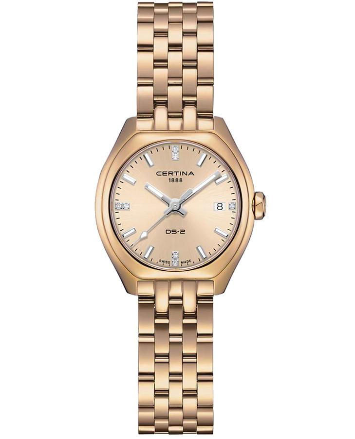 Часы Certina DS-2 Lady C049.210.33.026.00 — женские, золотистый