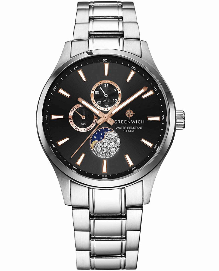 Часы Greenwich Moon Walker GW 058.10.35 — мужские, черный