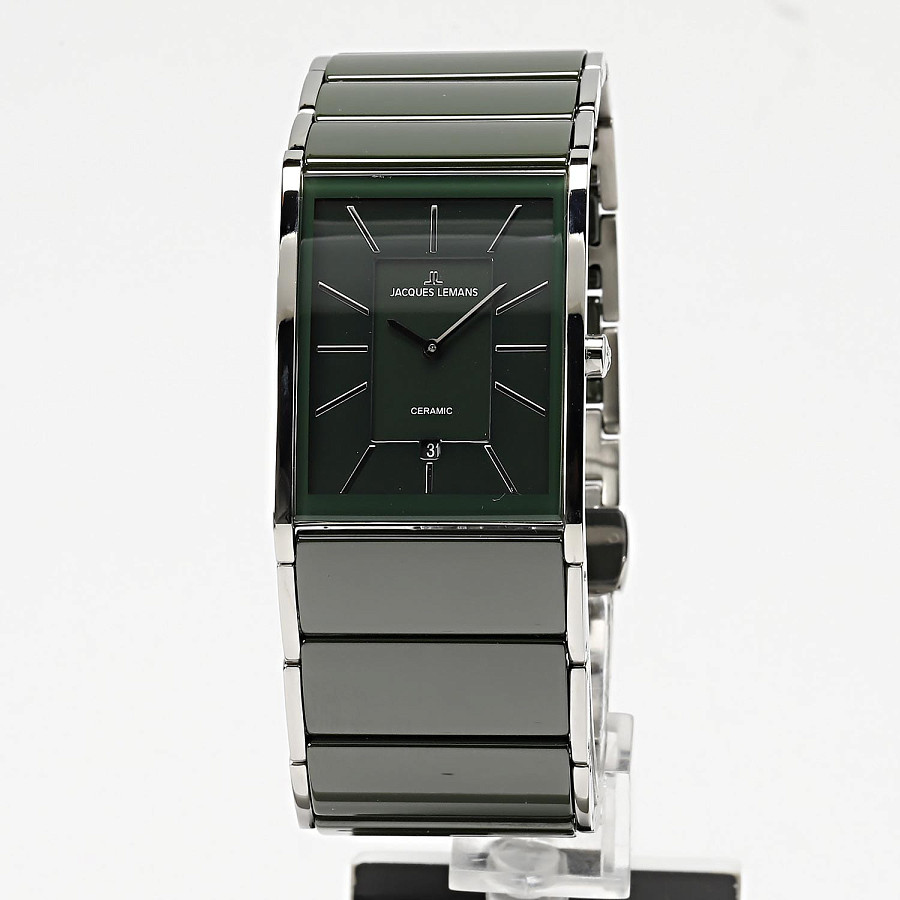 Часы Jacques Lemans High Tech Ceramic 1-1939G — кварцевые, металл сталь
