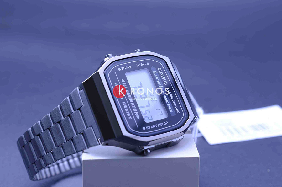 Часы Casio Collection A168WGG-1ADF (A168WGG-1A) — сталь с ip покрытием, мужские