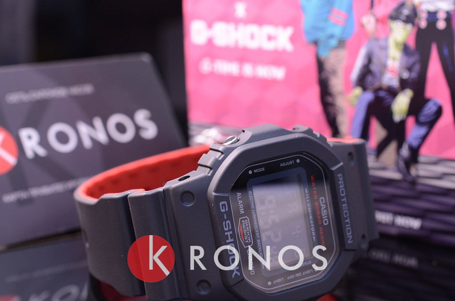 Часы Casio G-Shock DW-5600HRGRZ-1 — пластик, мужские