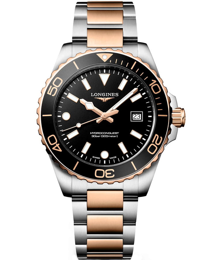 Часы Longines HydroConquest L3.769.3.58.7 — мужские, черный