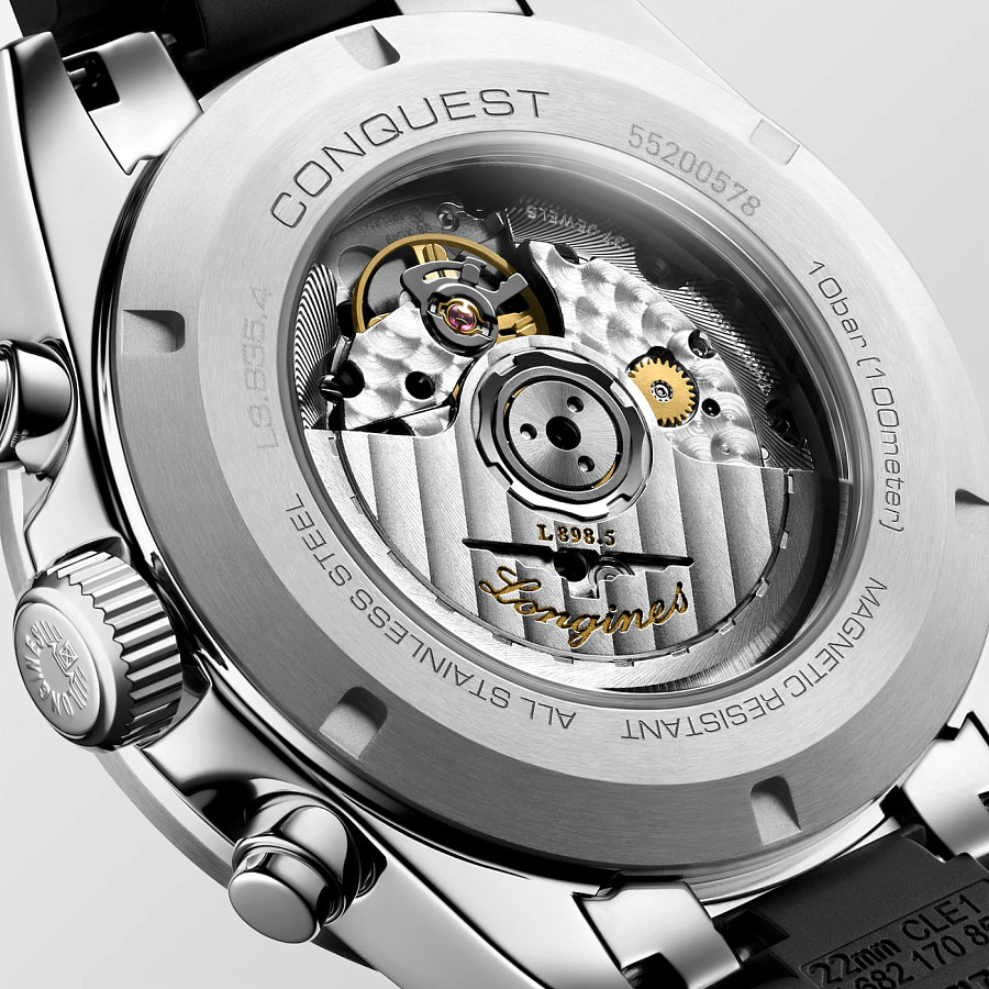 Часы Longines Conquest L3.835.4.32.9 — механические, керамика сталь металл