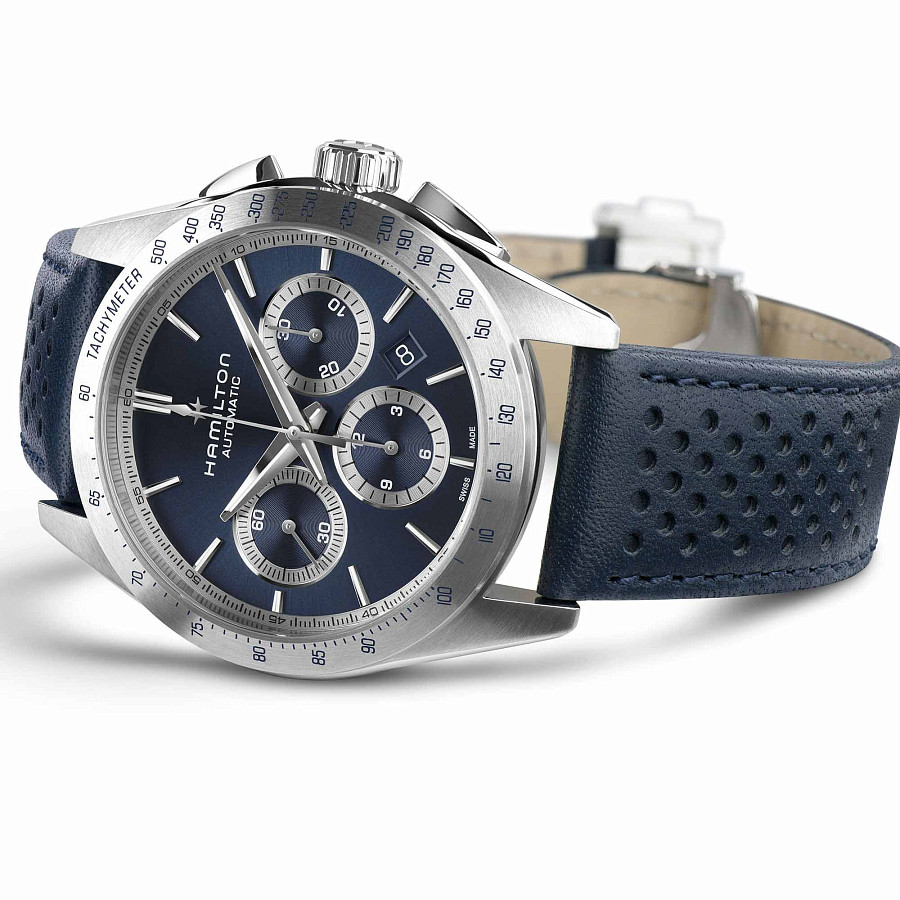 Часы Hamilton Jazzmaster Performer Auto Chrono H36616640 — кожаный, мужские