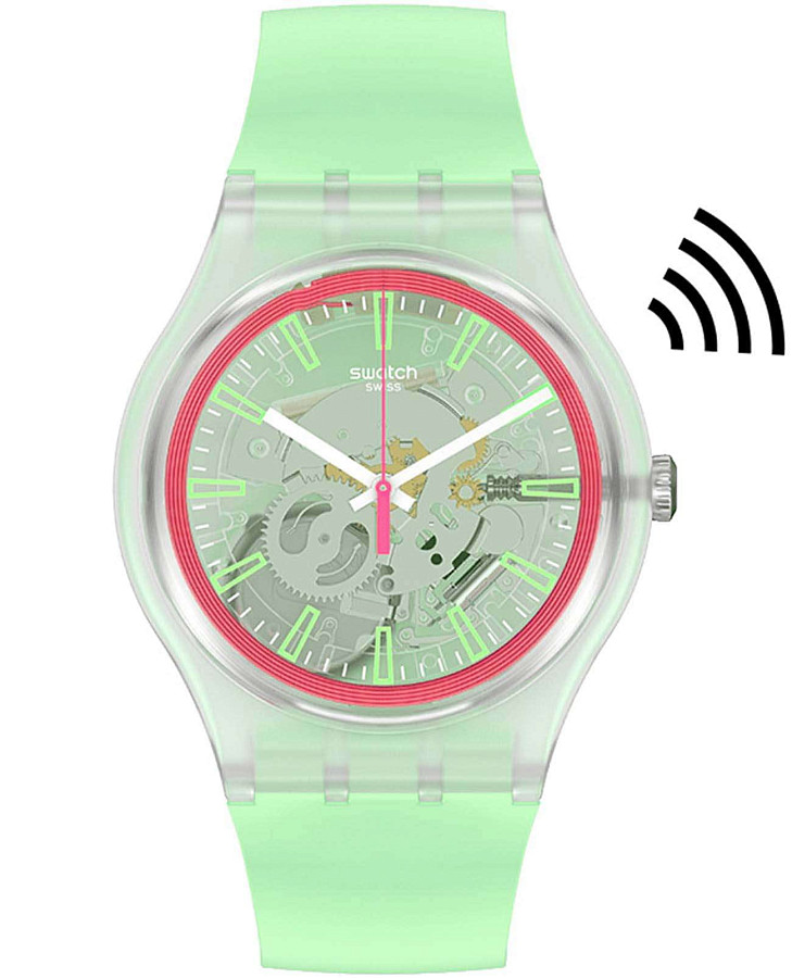 Часы Swatch New Gent Swatch Pay! SVIK103-5300 — женские, прозрачный