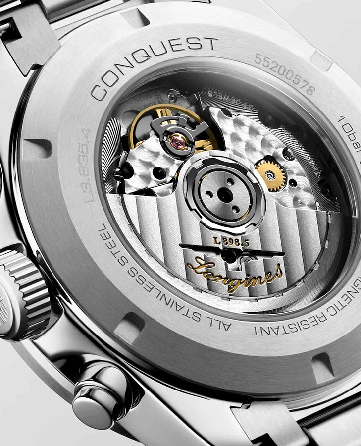Часы Longines Conquest L3.835.4.92.6 — синий, металл сталь керамика