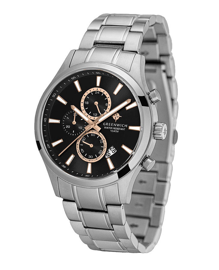 Часы Greenwich Navigator GW 053.10.30 — кварцевые, сталь металл