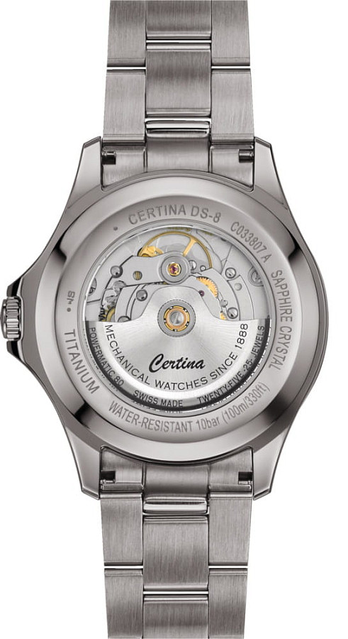 Часы Certina DS-8 C033.807.44.047.00 — синий, сталь металл титан