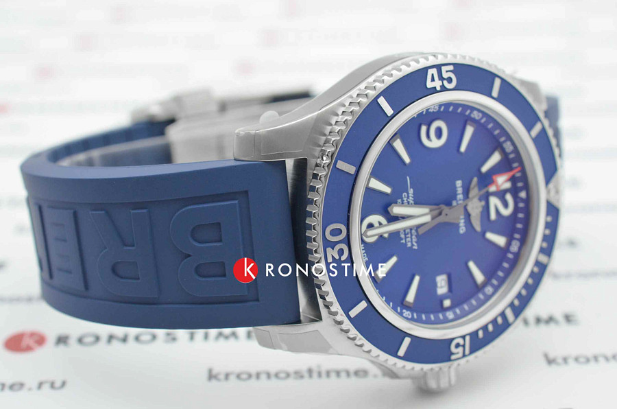 Часы Breitling Superocean Automatic 44 A17367D81C1S2 — синий, металл сталь
