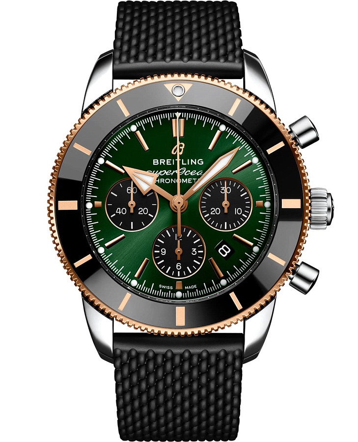 Часы Breitling Superocean Heritage B01 Chronograph 44 Limited Edition UB01622A1L1S1 — мужские, зеленый