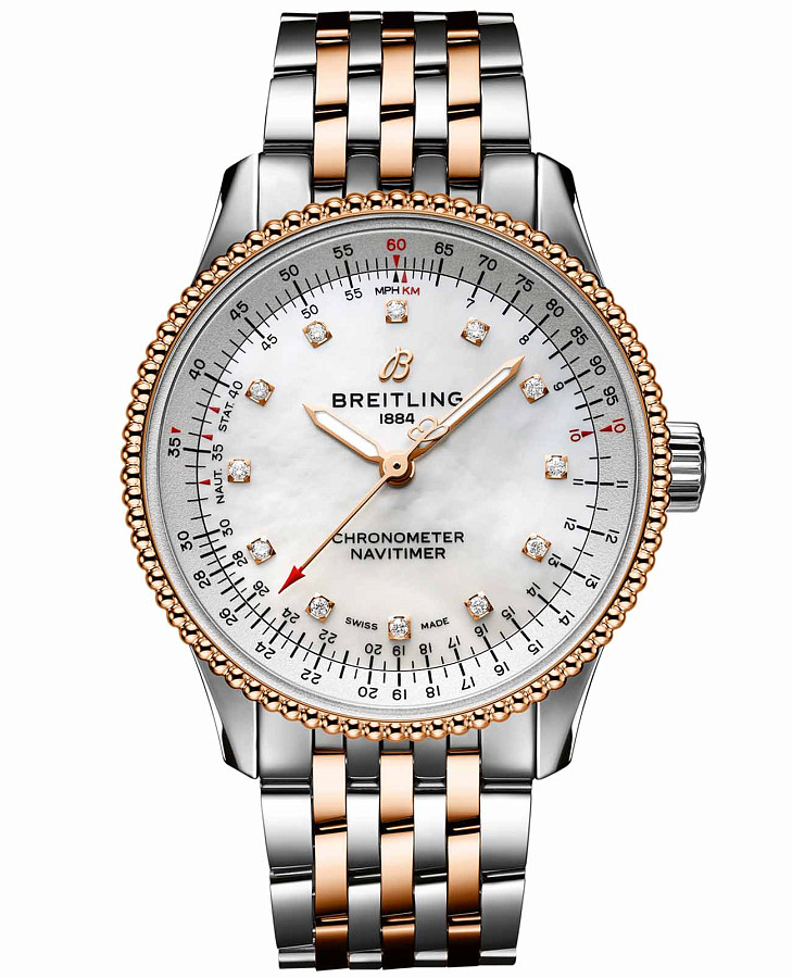 Часы Breitling Navitimer Automatic 35 U17395211A1U1 — женские, перламутровый