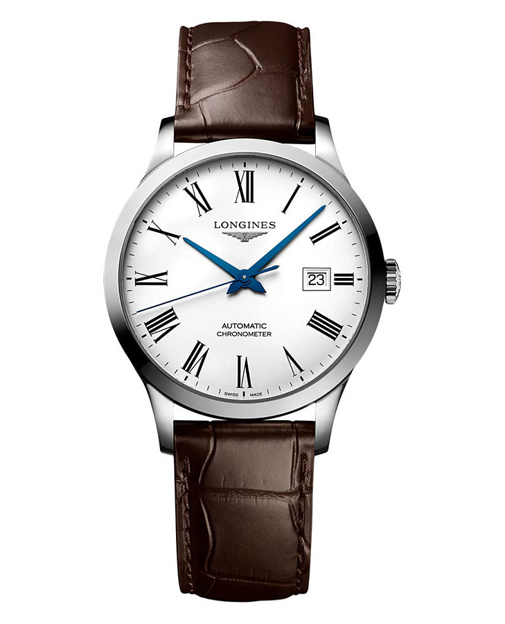 Часы Longines Record L2.321.4.11.2 — женские, перламутровый