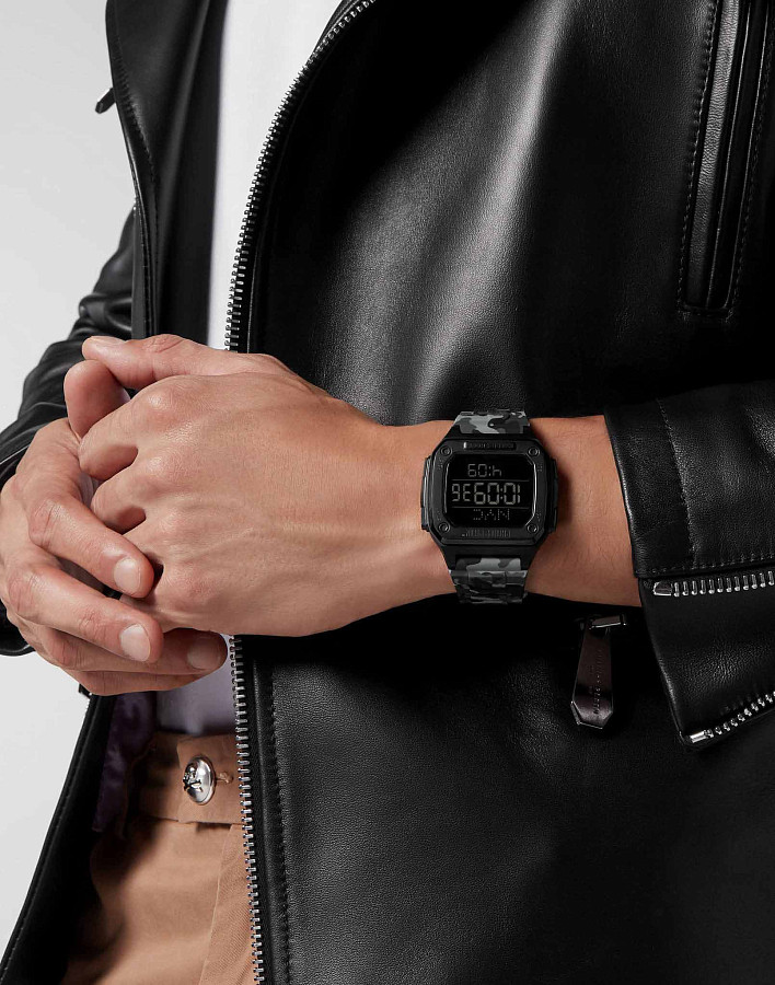 Часы Philipp Plein Hyper Shock PWHAA1822 — электронные, металл сталь