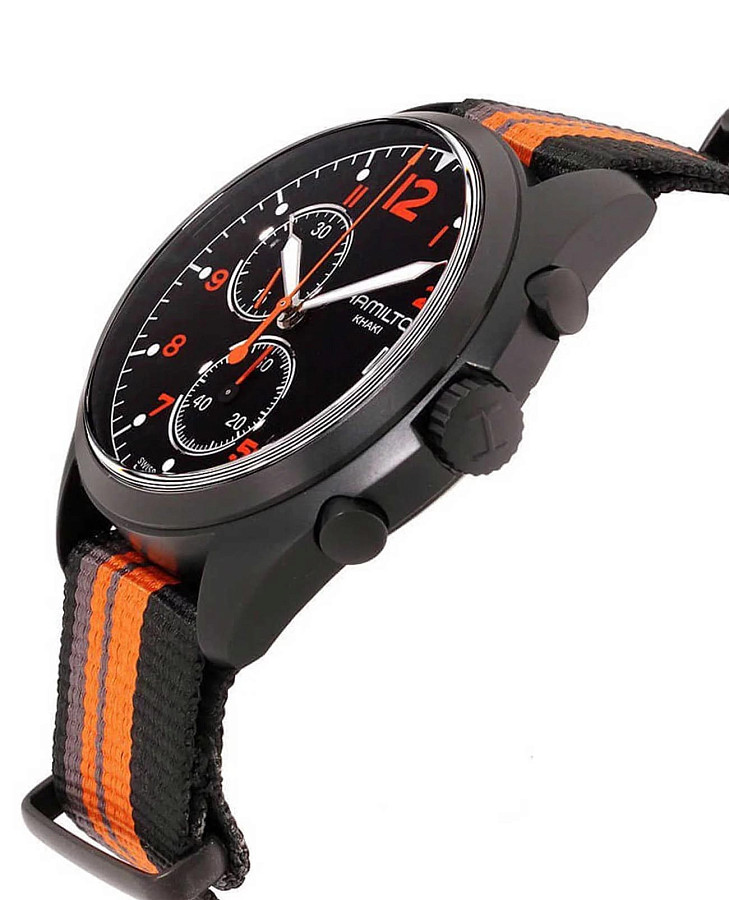 Часы Hamilton Khaki Aviation Pilot Pioneer Chrono Quartz H76582933 — металл сталь, Швейцария