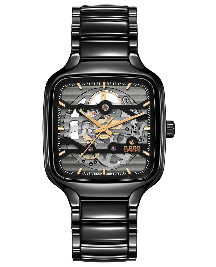 Часы Rado True Square Automatic Skeleton R27124162 — мужские, серый