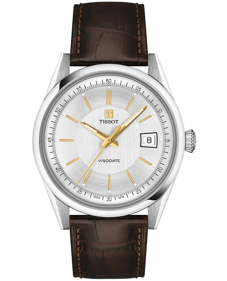 Часы Tissot Visodate 39mm T157.407.16.031.00 — мужские, белый
