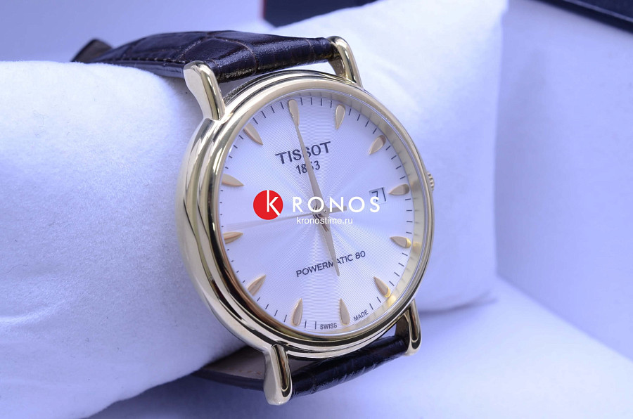 Часы Tissot Carson Powermatic 80 18K Gold T907.407.16.031.00 — кожаный, мужские