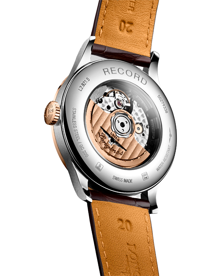 Часы Longines Record Collection L2.821.5.11.2 — механические, металл золото сталь