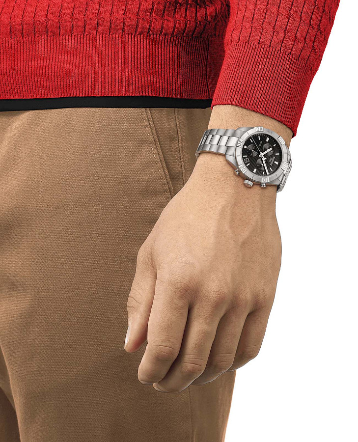 Часы Tissot PR 100 Sport Gent Chronograph T101.617.11.051.00 — кварцевые, сталь металл