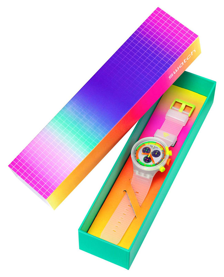 Часы Swatch Big Bold Chrono Pay! SB02K101-5300 — силикон, мужские