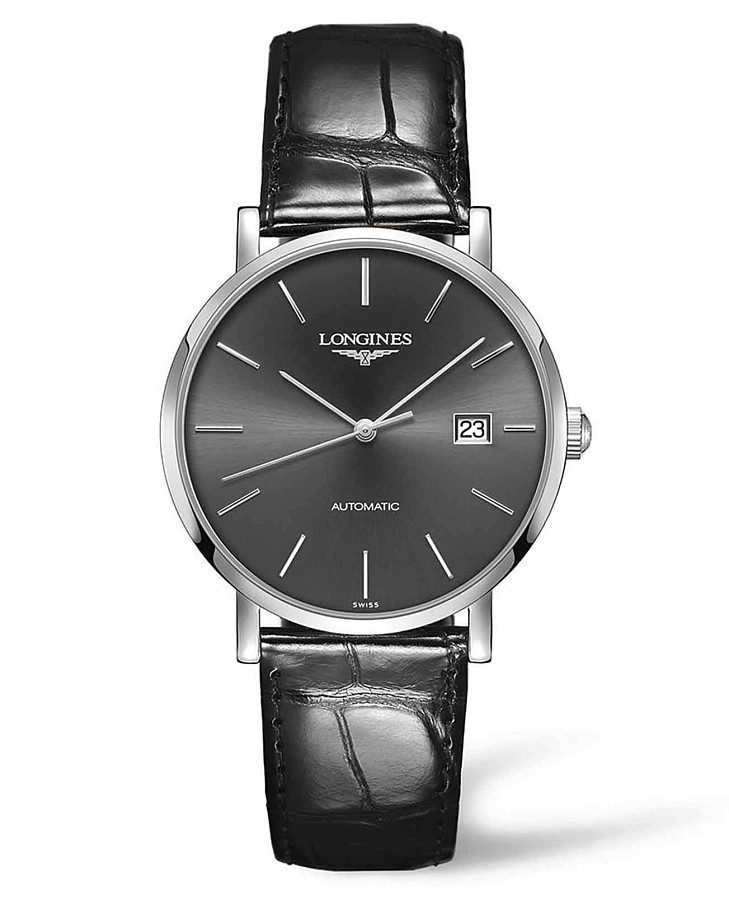 Часы Longines Elegant Collection L4.910.4.72.2 — мужские, серый