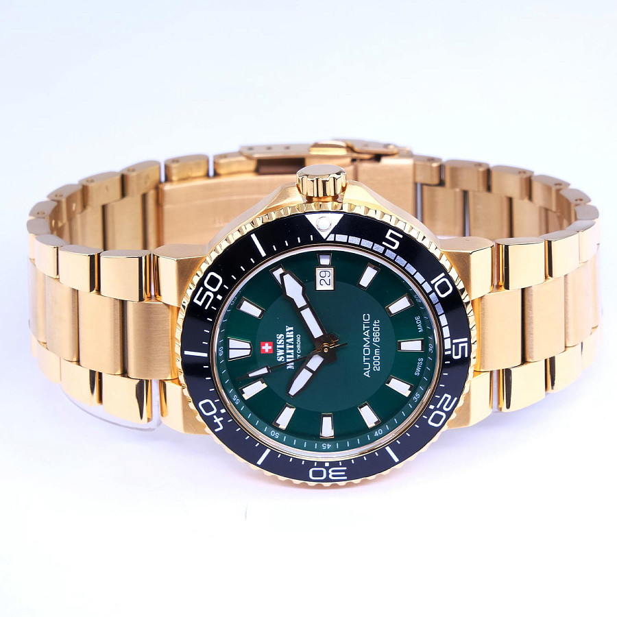 Часы Swiss Military by Chrono Automatic Dive SMA34086.06 — механические, металл сталь