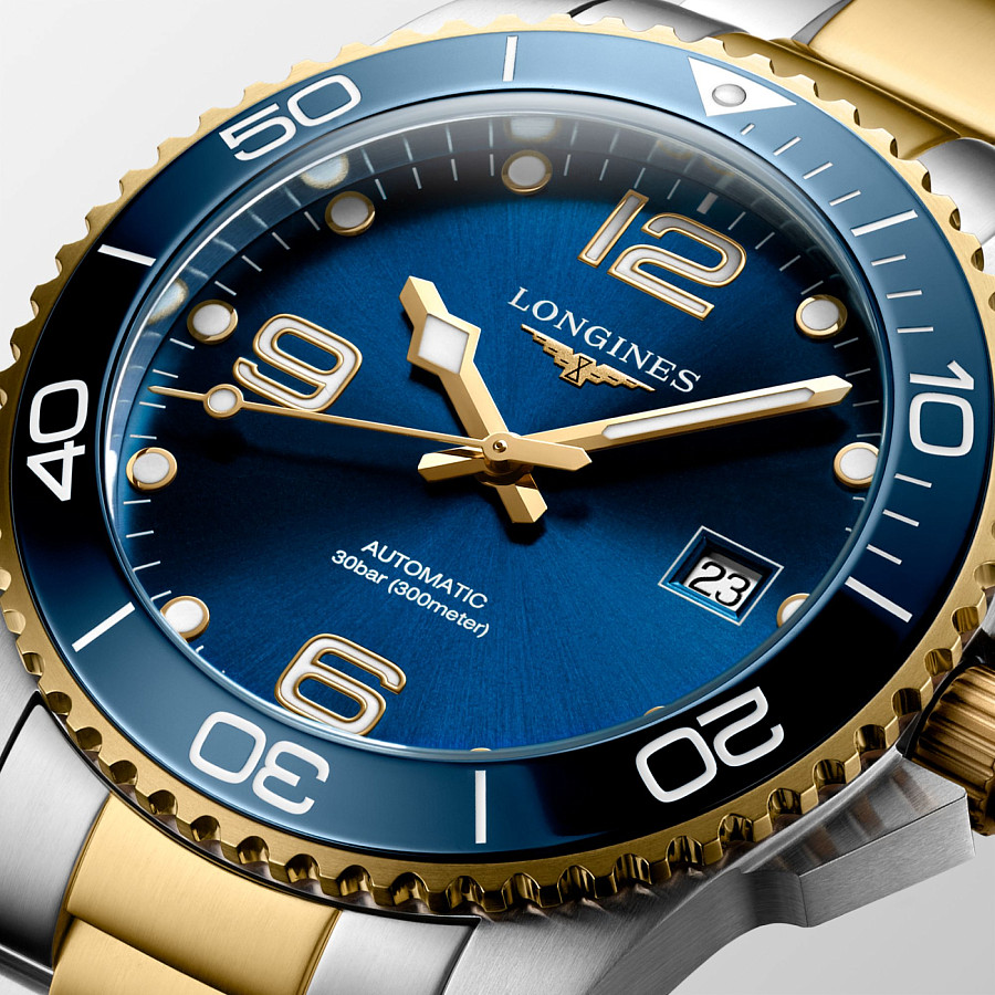 Часы Longines HydroConquest L3.781.3.96.7 — механические, металл сталь керамика