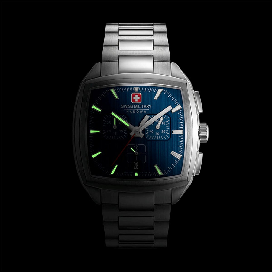 Часы Swiss Military Hanowa Starlight Chrono SMWGI0004302 — мужские, серебристый