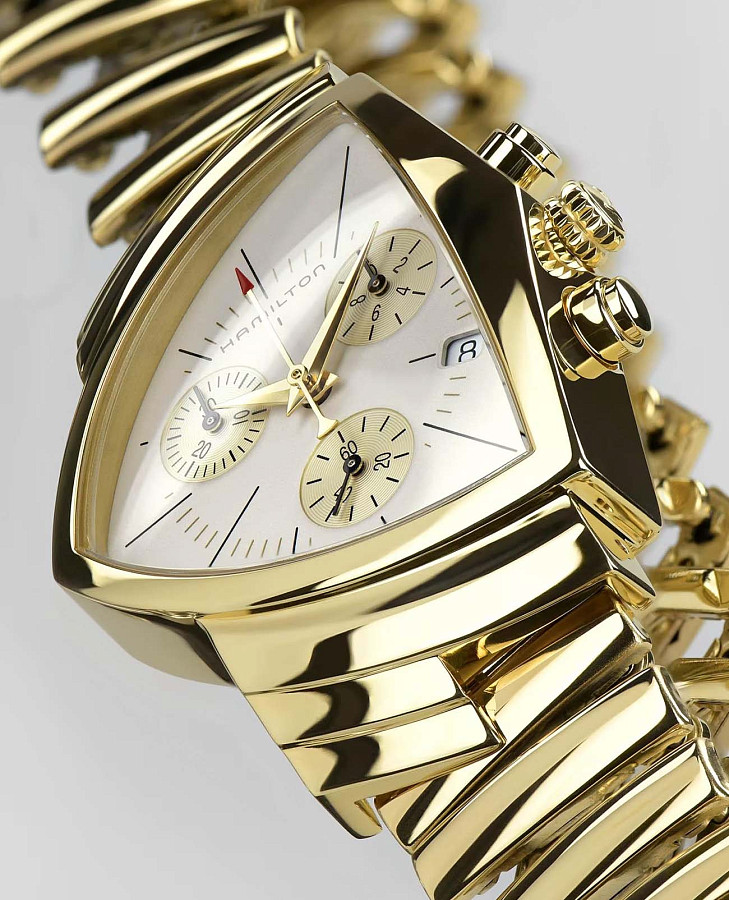 Часы Hamilton Ventura Chrono Quartz H24422151 — кварцевые, сталь