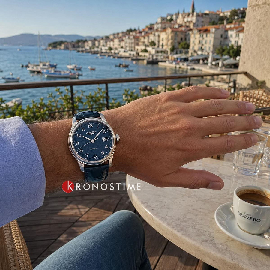 Часы Longines Master Collection L2.950.4.93.2 — синий, металл сталь