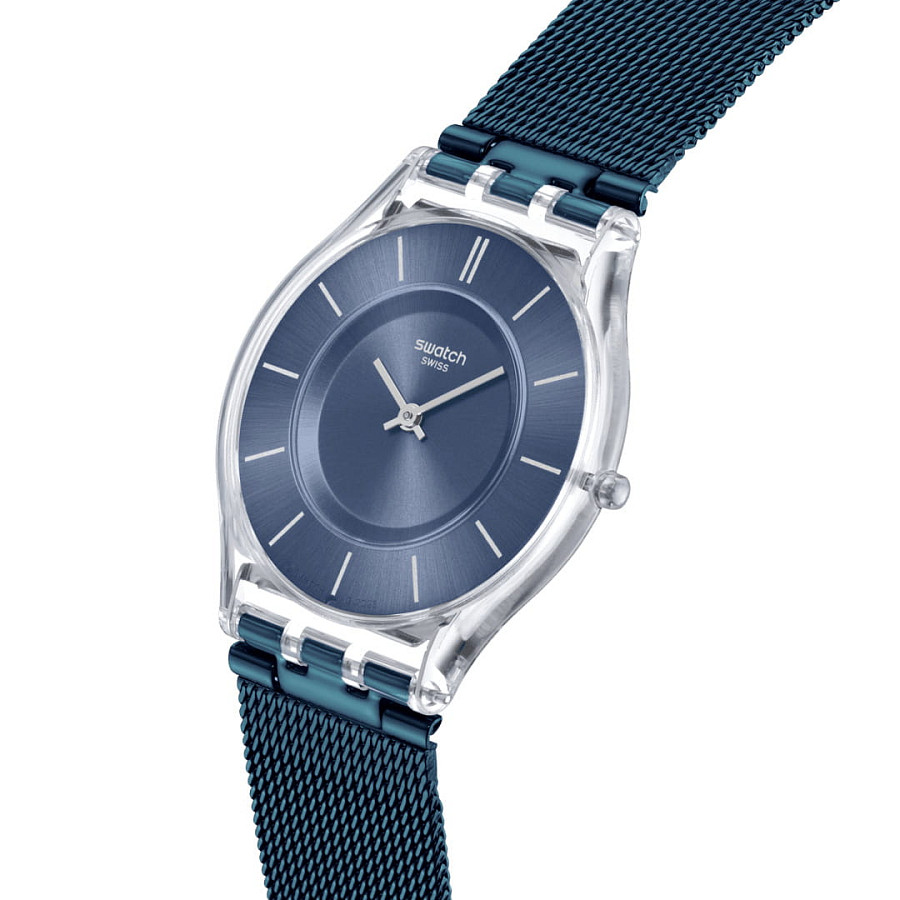 Часы Swatch Skin Classic Biosourced SS08K120M — мужские, нержавеющая сталь с pvd-покрытием