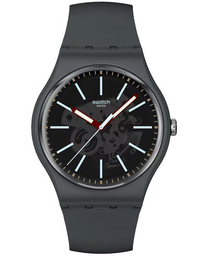 Часы Swatch New Gent Biosourced Lacquered SO29A101 — женские, серый